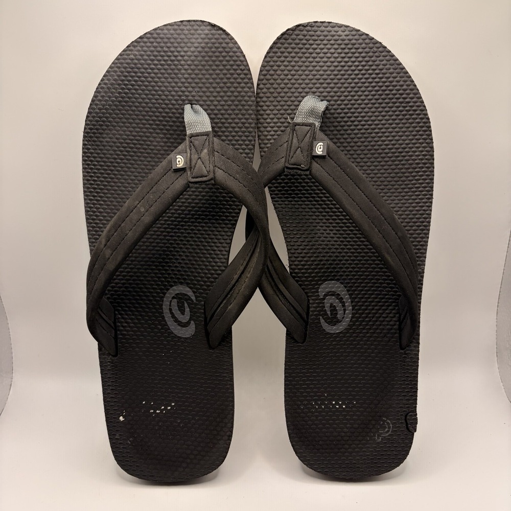 Cobian Floater Men’s Black Flip Flop Sandals Approx Size 9 Padded Strap